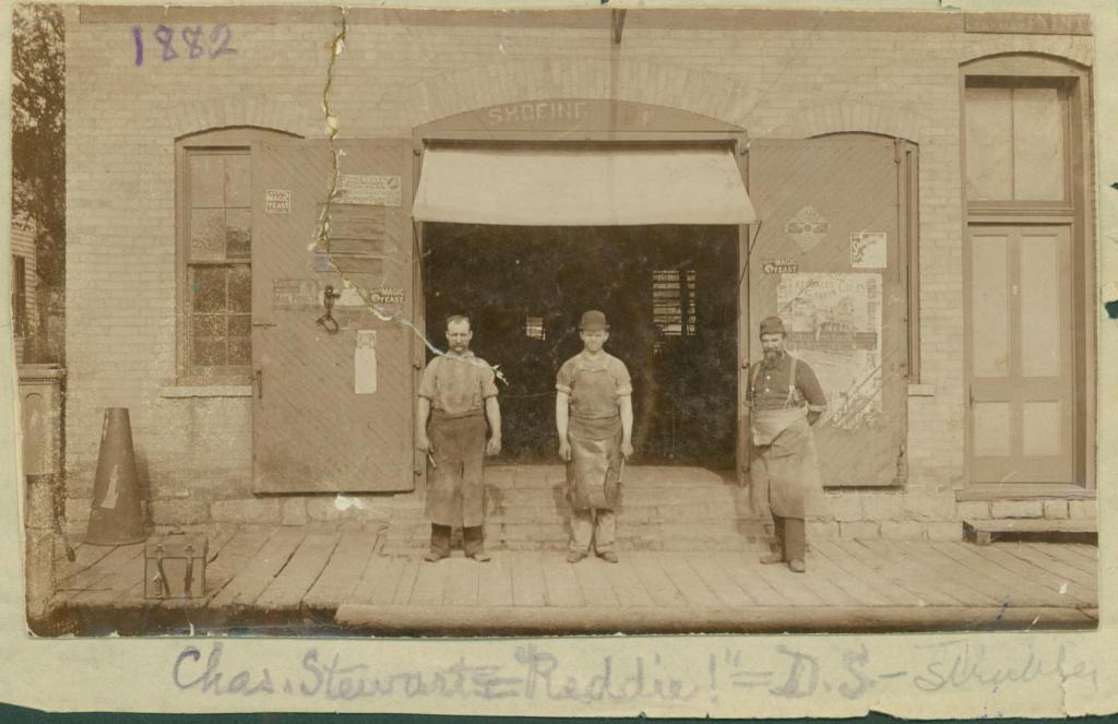Strubler blacksmith shop employees, circa 1890s