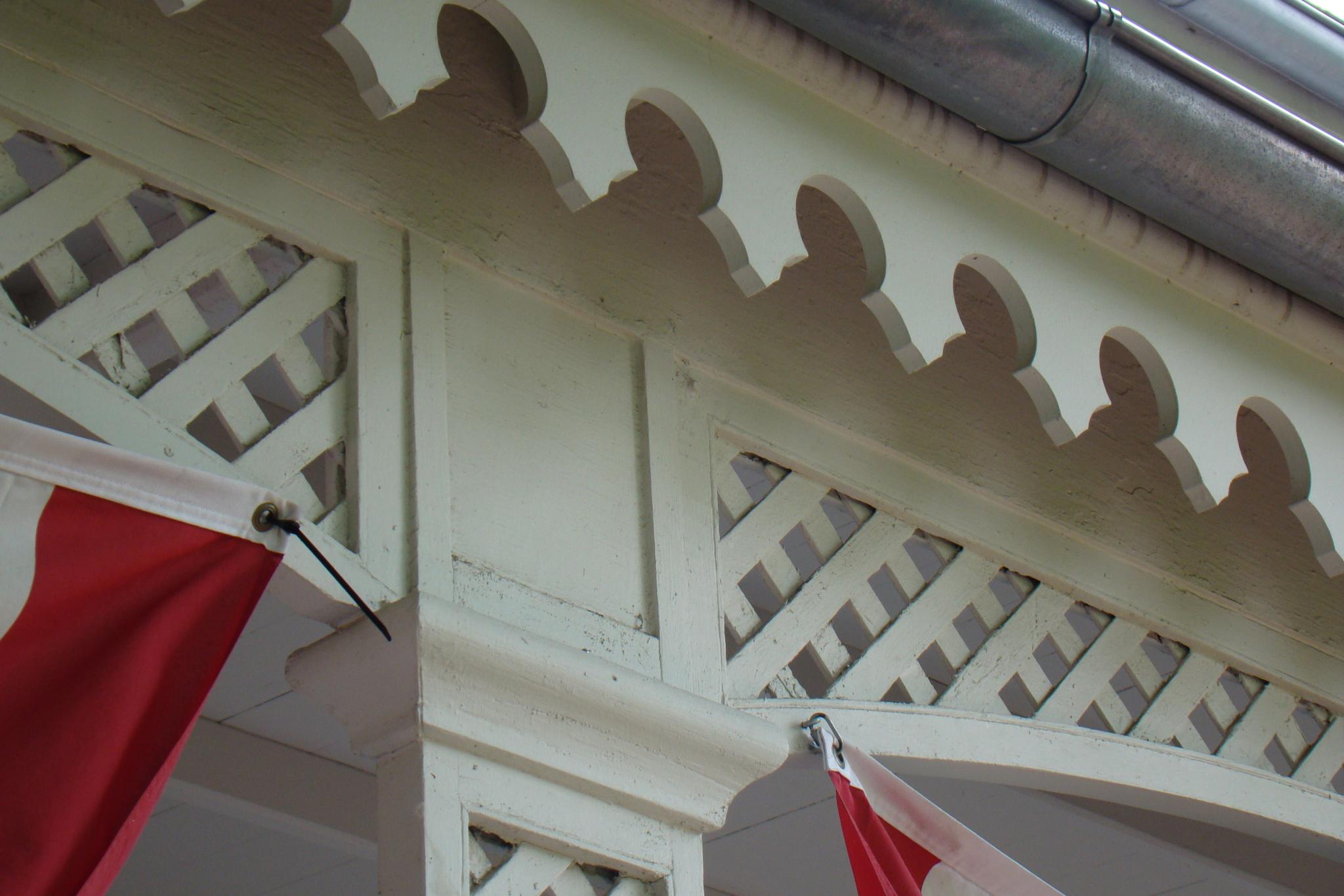 Porch detail, Paw Paw Post Office