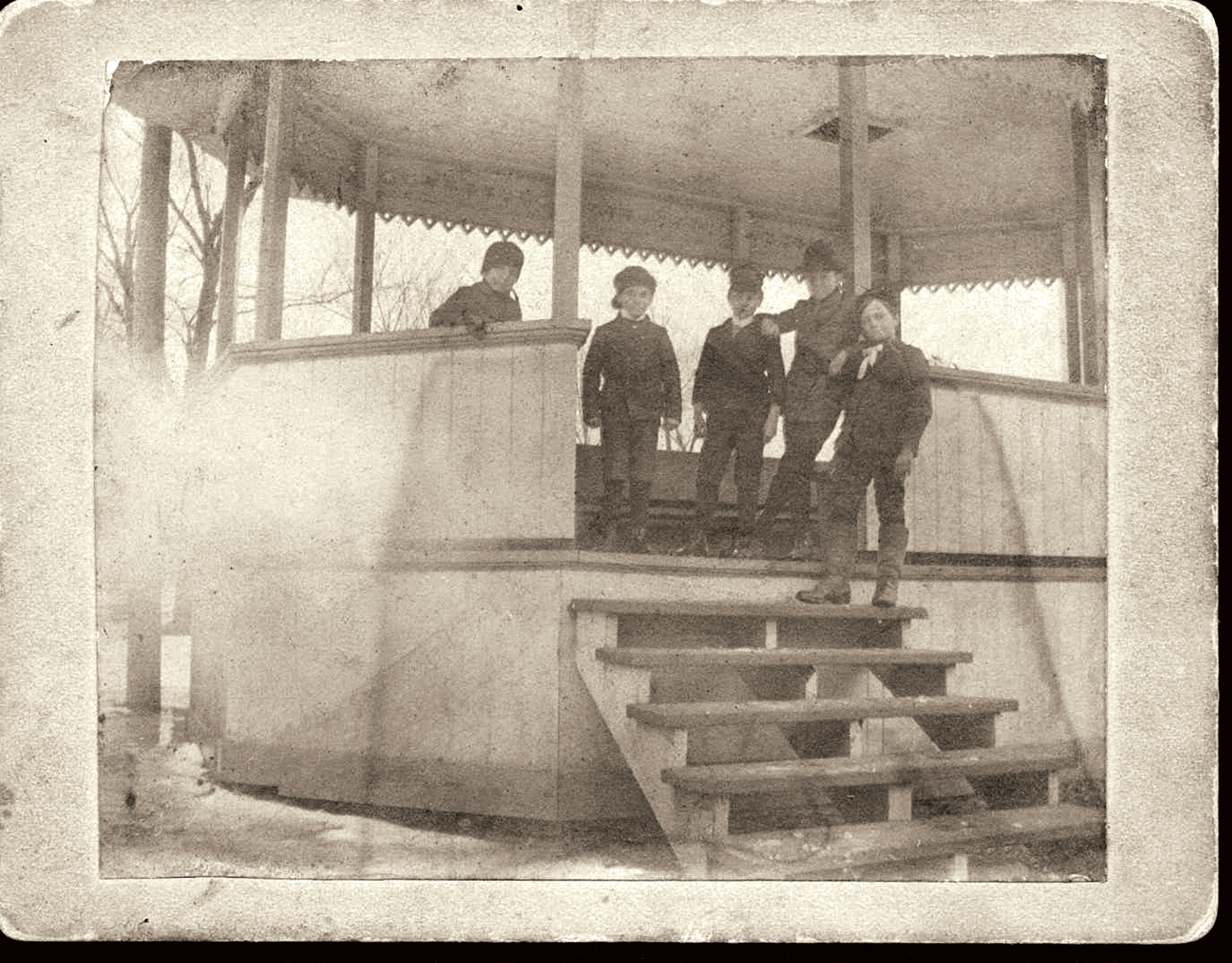 Children at Central Park bandstand, late nineteenth century