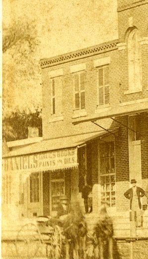 Photograph of Dr. Daniels' drigstore and medical office