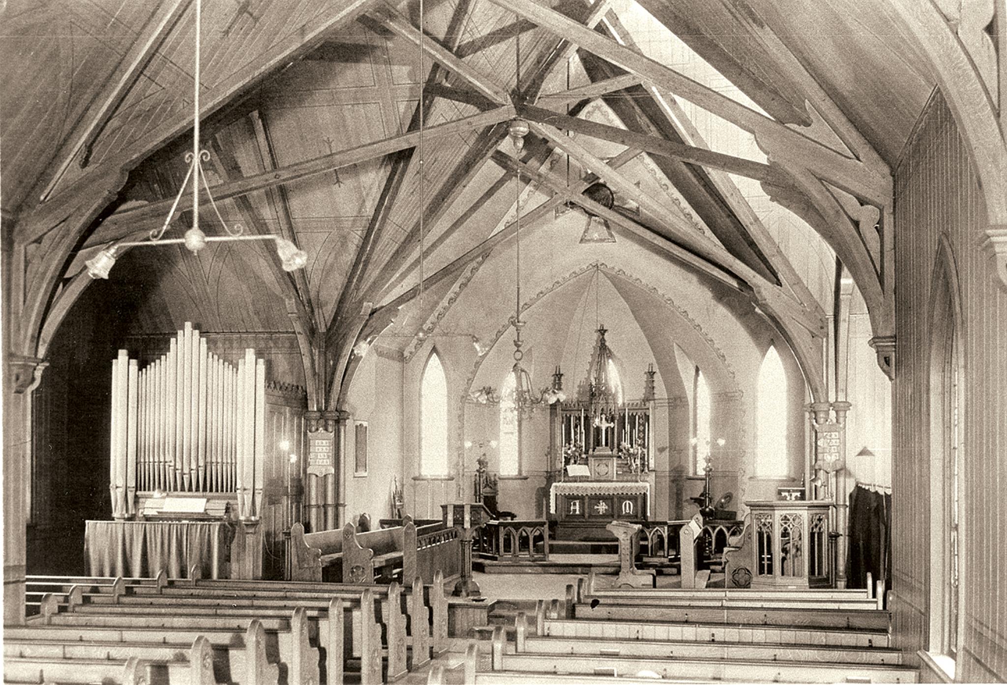 Interior of St. John's Episcopal Church, 1930's
