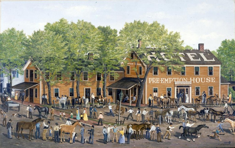 Post-Card of Horse Market day