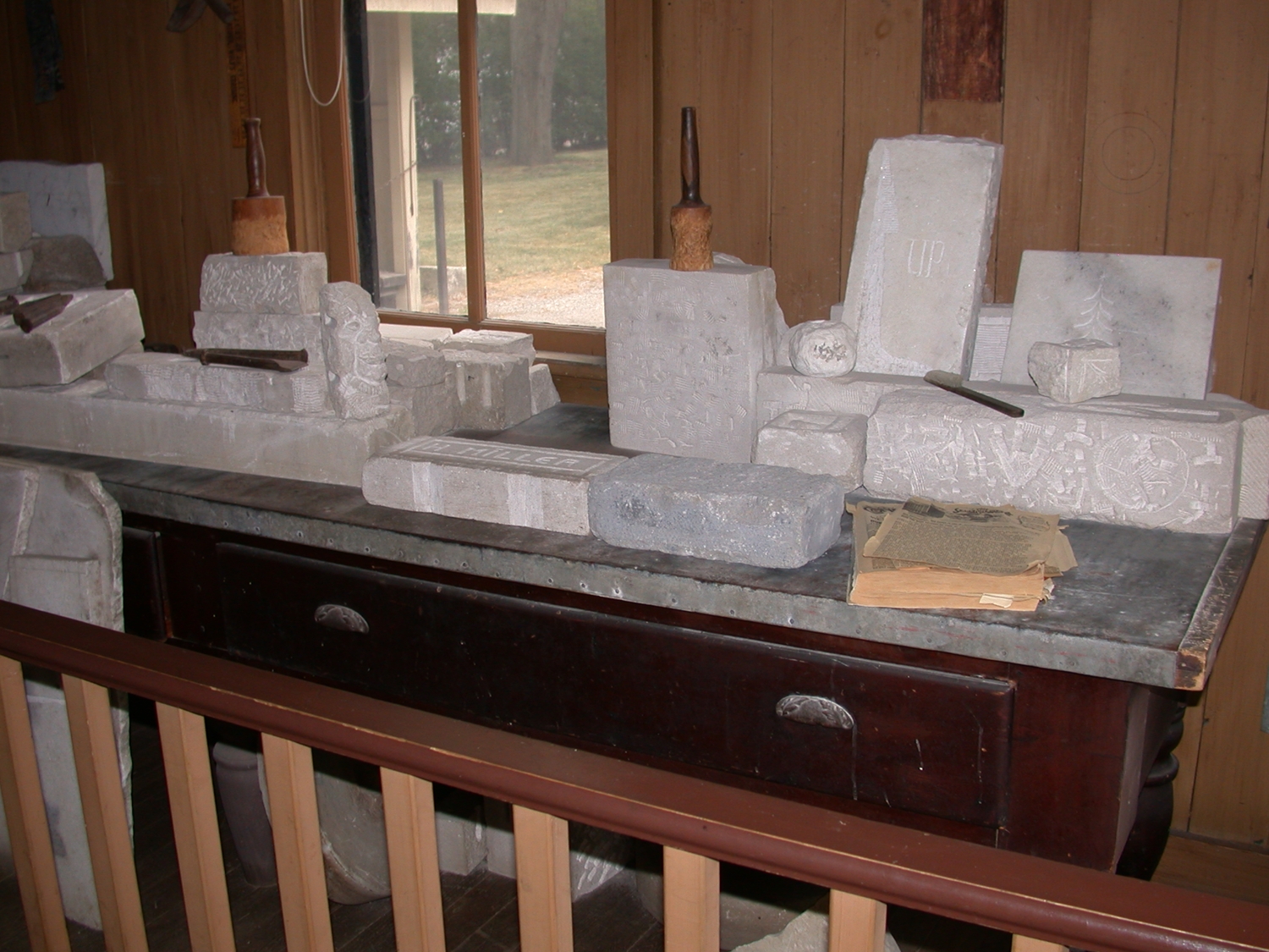 Interior of Stonecarver Shop