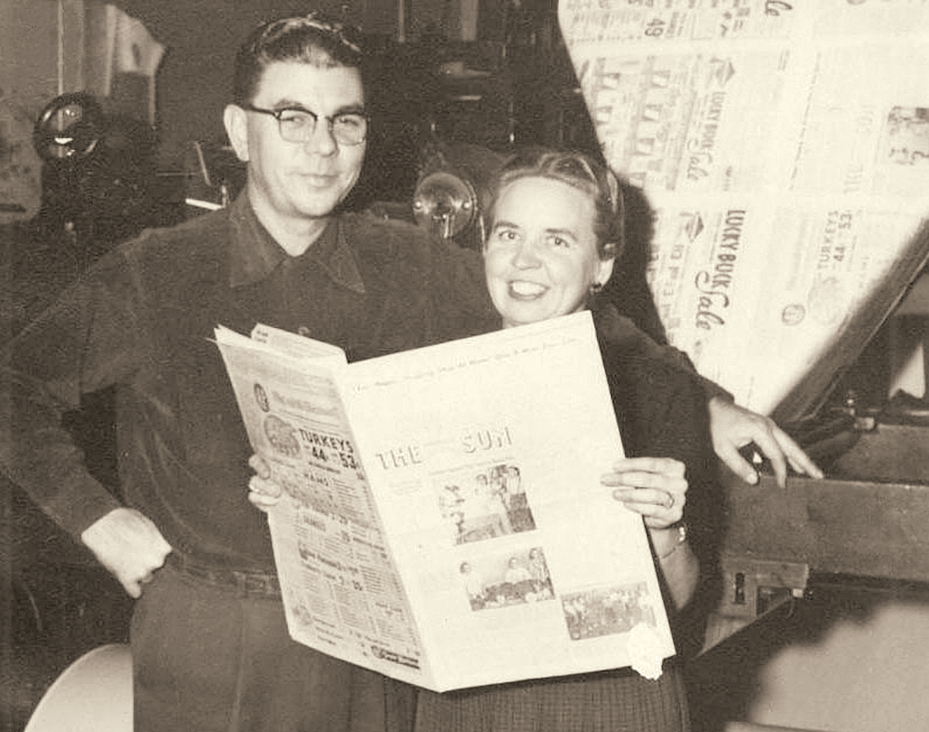 Harold and Eva White, "Naperville Sun" newspaper publication
