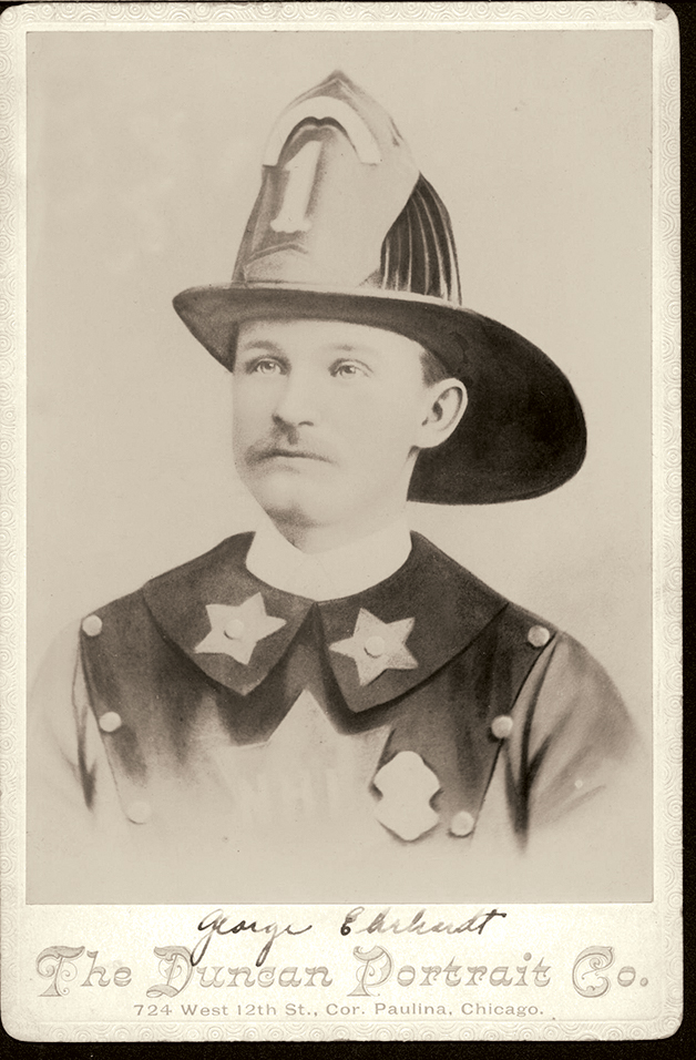 Naperville fireman George Ehrhardt, circa 1880's