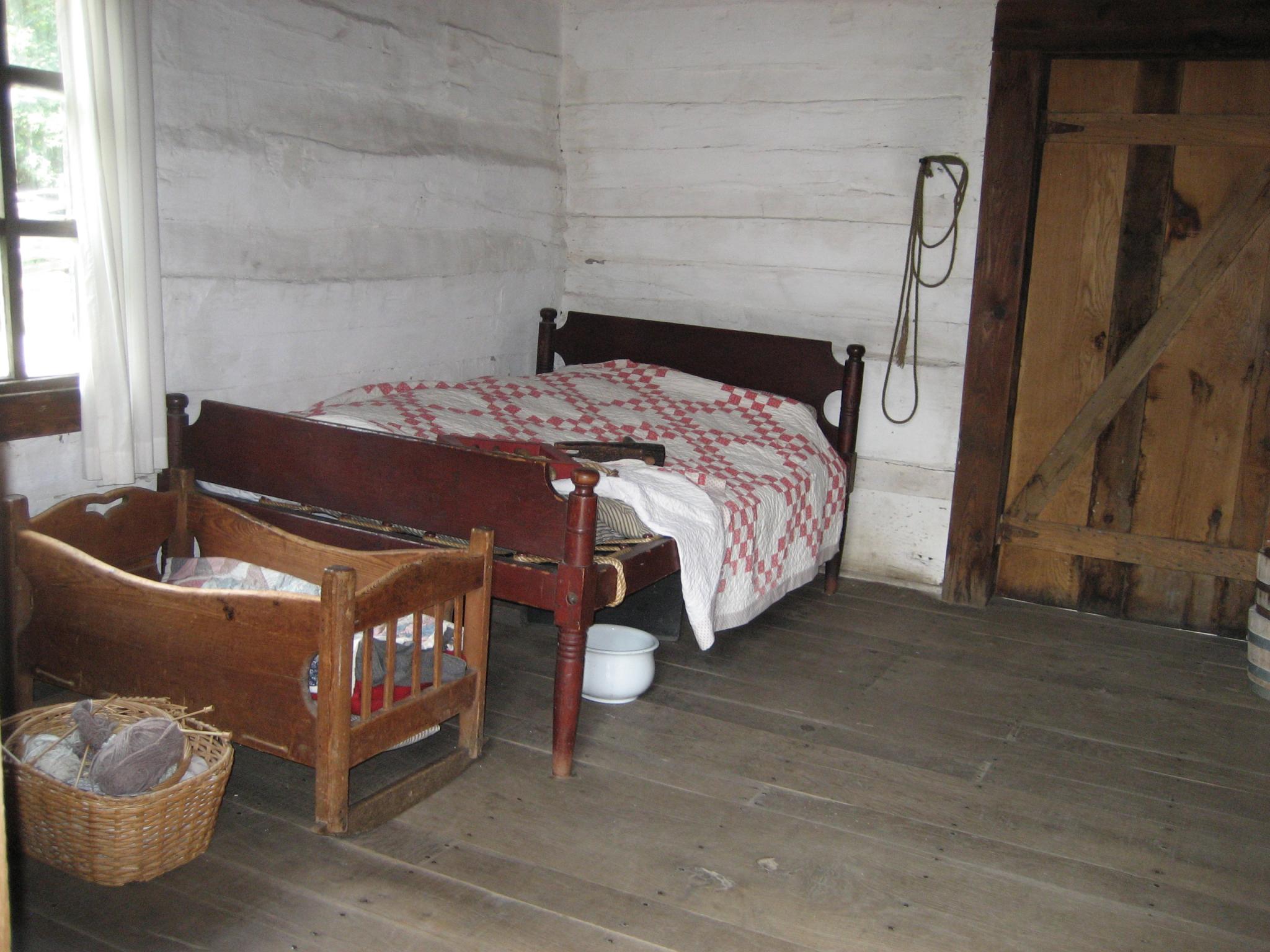 Bed in Log House
