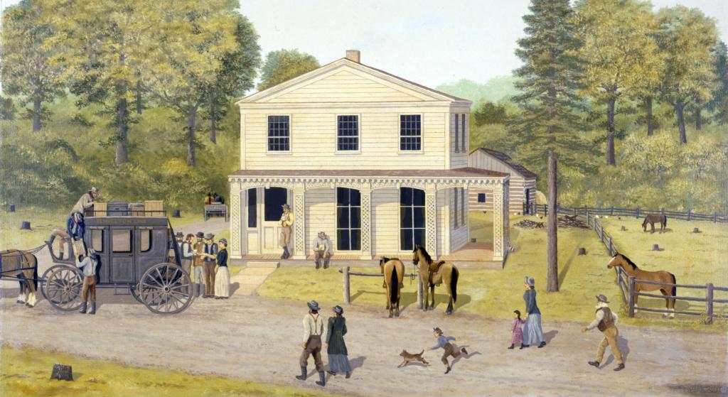 "Paw Paw Station" by Les Schrader, 20th century